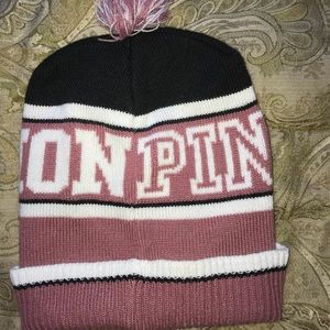 Pink Victoria’s Secret beanie